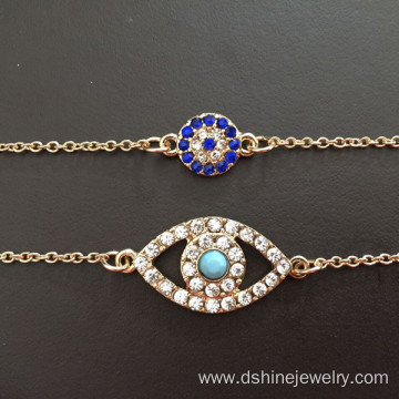 Evil Eye Gold Bracelet Rhinestone Blue Evil Eye Bracelets